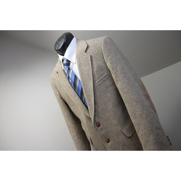 VTG Boston Harbor Tweed Handwoven Wool Blazer Sports Jacket Mens Sz 38 R - Picture 2 of 13